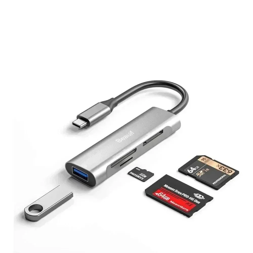 Memory Card Reader SD/TF Card Reader USB-C to MS Type-C Card‎ Reader